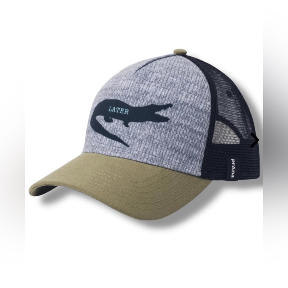 NWT prAna Unisex Journeyman Trucker Cargo Green Later Gator Hat